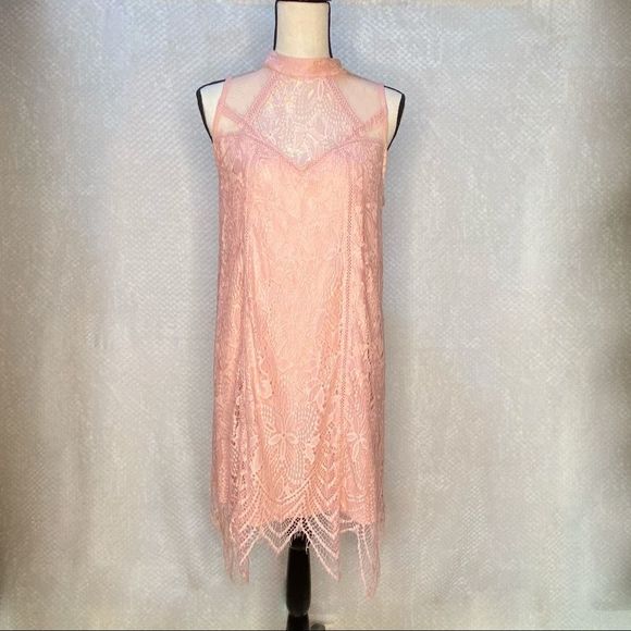 Pink Lace Tunic Dress Size Large NWOT - Picture 2 of 11